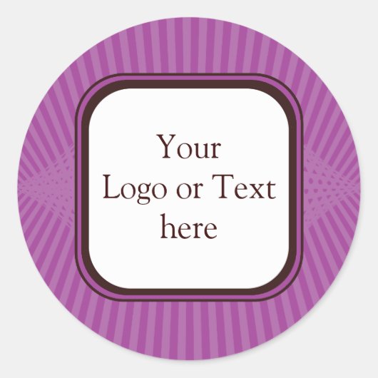 Lila veerstralen Sticker (Voorkant)