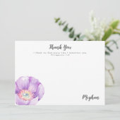 Lila ventilator persoonlijke scripts - Hartelijk d Bedankkaart (Staand voorkant)