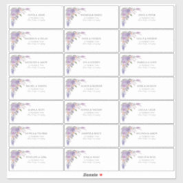 Lila Ventilatorhandschrift Ventilatorbezoekersadre Sticker