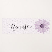 Lila ventilatorstoom van Namaste Script en Stippen Yogamat (Voorkant (horizontaal))