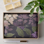 Lila ventilatorzwart Paars flessenpatroon ontkoppe Tissuepapier (Geschenk)