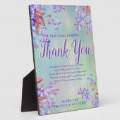 Lila Vergeet-me-niet bloemen bedankt Fotoplaat (Zijkant)