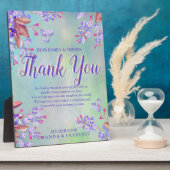 Lila Vergeet-me-niet bloemen bedankt Fotoplaat (Zijkant)