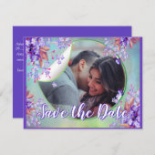 Lila vergeet-me-niet Vloer sparen de data Aankondiging (Voorkant / Achterkant)