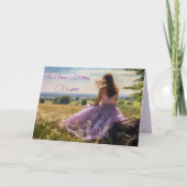 LILA VERJAARDAG KAART (Voorkant)