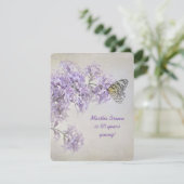 Lila verjaardagsuitnodiging kaart (Staand voorkant)