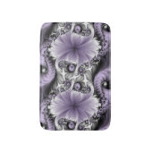 Lila Verlichtingsvlakte Abstract Floral Fractal Ar Badmat (Voorkant Verticaal)