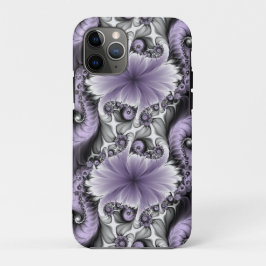 Lila Verlichtingsvlakte Abstract Floral Fractal Ar Case-Mate iPhone Case