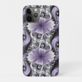 Lila Verlichtingsvlakte Abstract Floral Fractal Ar Case-Mate iPhone Case