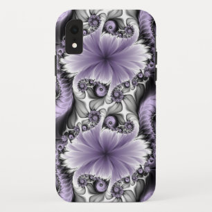 Lila Verlichtingsvlakte Abstract Floral Fractal Ar Case-Mate iPhone Case