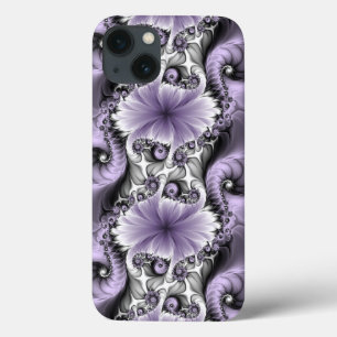 Lila Verlichtingsvlakte Abstract Floral Fractal Ar Case-Mate iPhone Case