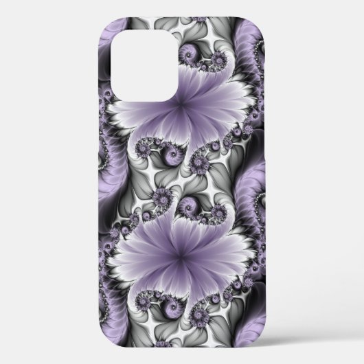 Lila Verlichtingsvlakte Abstract Floral Fractal Ar Case-Mate iPhone Case (Achterkant)