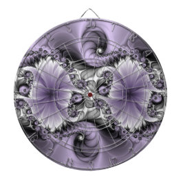 Lila Verlichtingsvlakte Abstract Floral Fractal Ar Dartbord