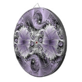 Lila Verlichtingsvlakte Abstract Floral Fractal Ar Dartbord (Voorkant Rechts)
