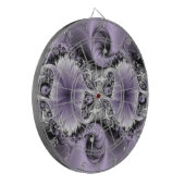 Lila Verlichtingsvlakte Abstract Floral Fractal Ar Dartbord (Voorkant Links)