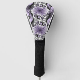 Lila Verlichtingsvlakte Abstract Floral Fractal Ar Golfheadcover