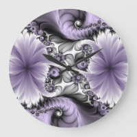 Lila Verlichtingsvlakte Abstract Floral Fractal Ar