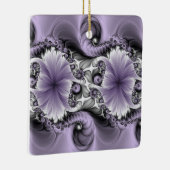 Lila Verlichtingsvlakte Abstract Floral Fractal Ar Keramisch Ornament (Rechts)
