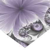 Lila Verlichtingsvlakte Abstract Floral Fractal Ar Korte Tafelloper (Hoek)