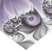 Lila Verlichtingsvlakte Abstract Floral Fractal Ar Lange Tafelloper (Hoek)
