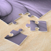 Lila Verlichtingsvlakte Abstract Floral Fractal Ar Legpuzzel (Zijkant)