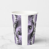 Lila Verlichtingsvlakte Abstract Floral Fractal Ar Papieren Bekers (Rechts)