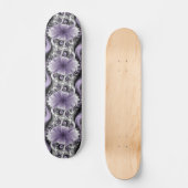 Lila Verlichtingsvlakte Abstract Floral Fractal Ar Persoonlijk Skateboard (Voorkant)