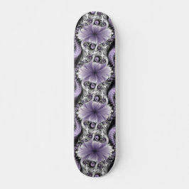 Lila Verlichtingsvlakte Abstract Floral Fractal Ar Persoonlijk Skateboard