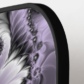 Lila Verlichtingsvlakte Abstract Floral Fractal Ar Pickleball Paddle (Links Detail)