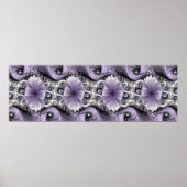 Lila Verlichtingsvlakte Abstract Floral Fractal Ar Poster (Voorkant)