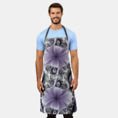 Lila Verlichtingsvlakte Abstract Floral Fractal Ar Schort (Gedragen)