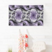 Lila Verlichtingsvlakte Abstract Floral Fractal Ar Spandoek (Insitu)