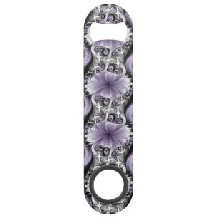 Lila Verlichtingsvlakte Abstract Floral Fractal Ar Speed Flessenopener