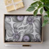 Lila Verlichtingsvlakte Abstract Floral Fractal Ar Tissuepapier (Geschenk)