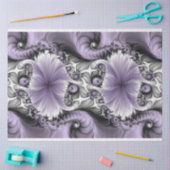 Lila Verlichtingsvlakte Abstract Floral Fractal Ar Tissuepapier (Craft)