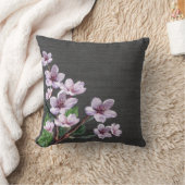 Lila Vertakkingen Waterverf Bloemen Burlap Kijk Kussen (Deken)