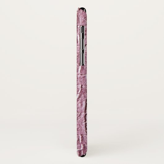 Lila vierkantstextuur Afdruk iPhone X Hoesje (Achterkant/links)