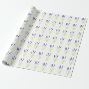 Lila Violet Waterverf bloemen lavender kruiden Cadeaupapier