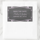Lila Vlaams Chalkboard Save the Date Stickers (Tas)