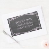 Lila Vlaams Chalkboard Save the Date Stickers (Envelop)