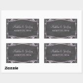 Lila Vlaamse Chalkboard Wedding Stickers (Vel)