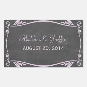 Lila Vlaamse Chalkboard Wedding Stickers