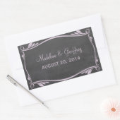 Lila Vlaamse Chalkboard Wedding Stickers (Envelop)