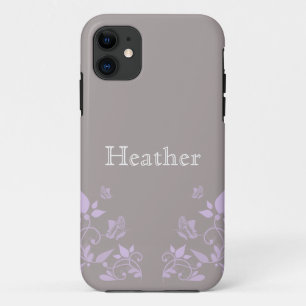 Lila vlinder Floral BT iPhone 5 Hoesje