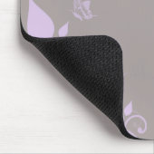 Lila vlinder Floral Mousepad Muismat (Hoek)
