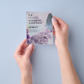 Lila vlinder met de laagste begroting flyer (Hand)