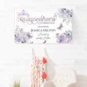 Lila vlinderbloemige tuin tiara Quinceañera in Spandoek (Insitu)