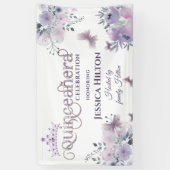 Lila vlinderbloemige tuin tiara Quinceañera in Spandoek (Verticaal)