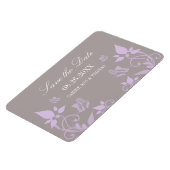 Lila vlinderbloemigen sparen de Datum Magnet Magneet (Linkerzijde)