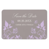 Lila vlinderbloemigen sparen de Datum Magnet Magneet (Horizontaal)